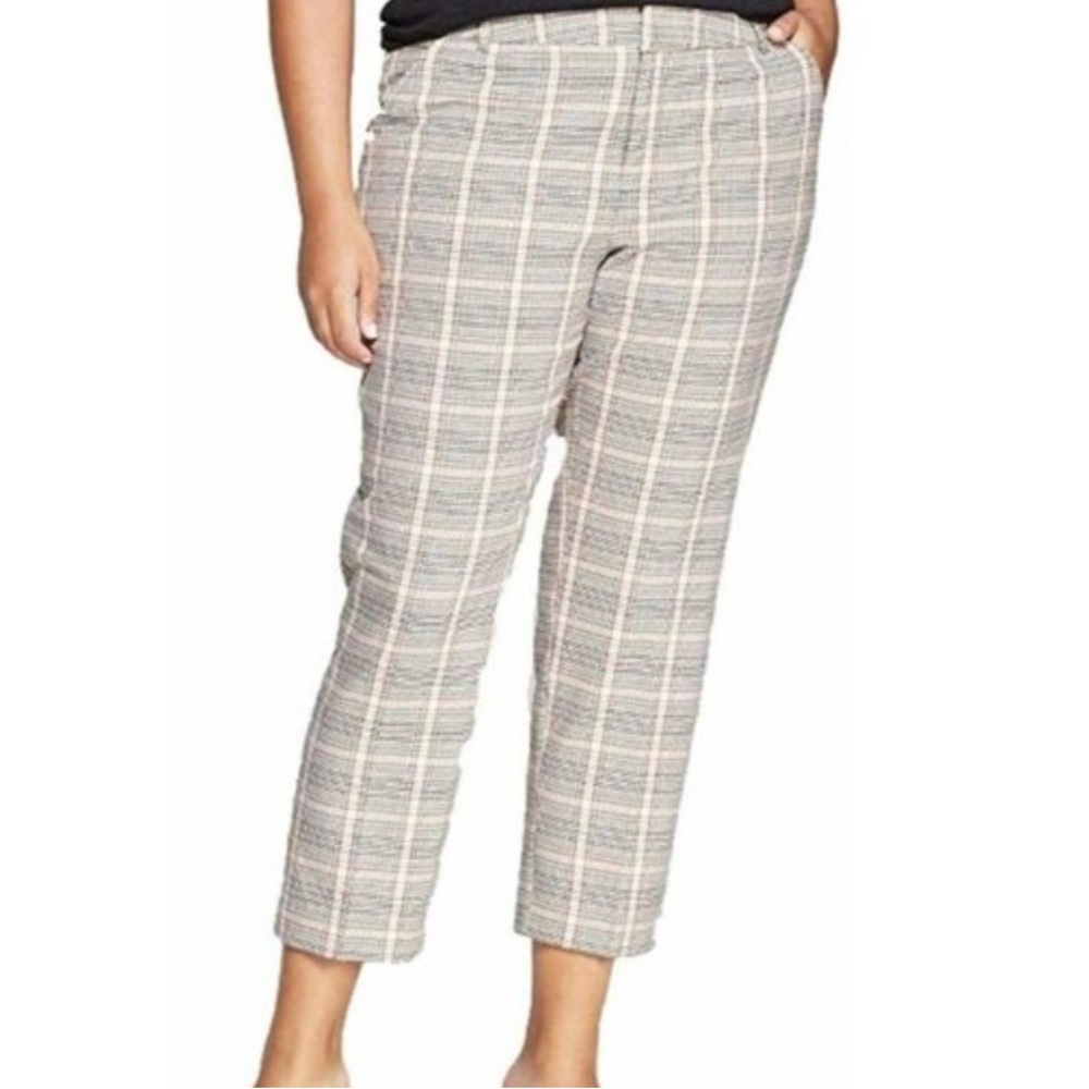 Ava & Viv Ankle Plaid Pants Plus Size 20W